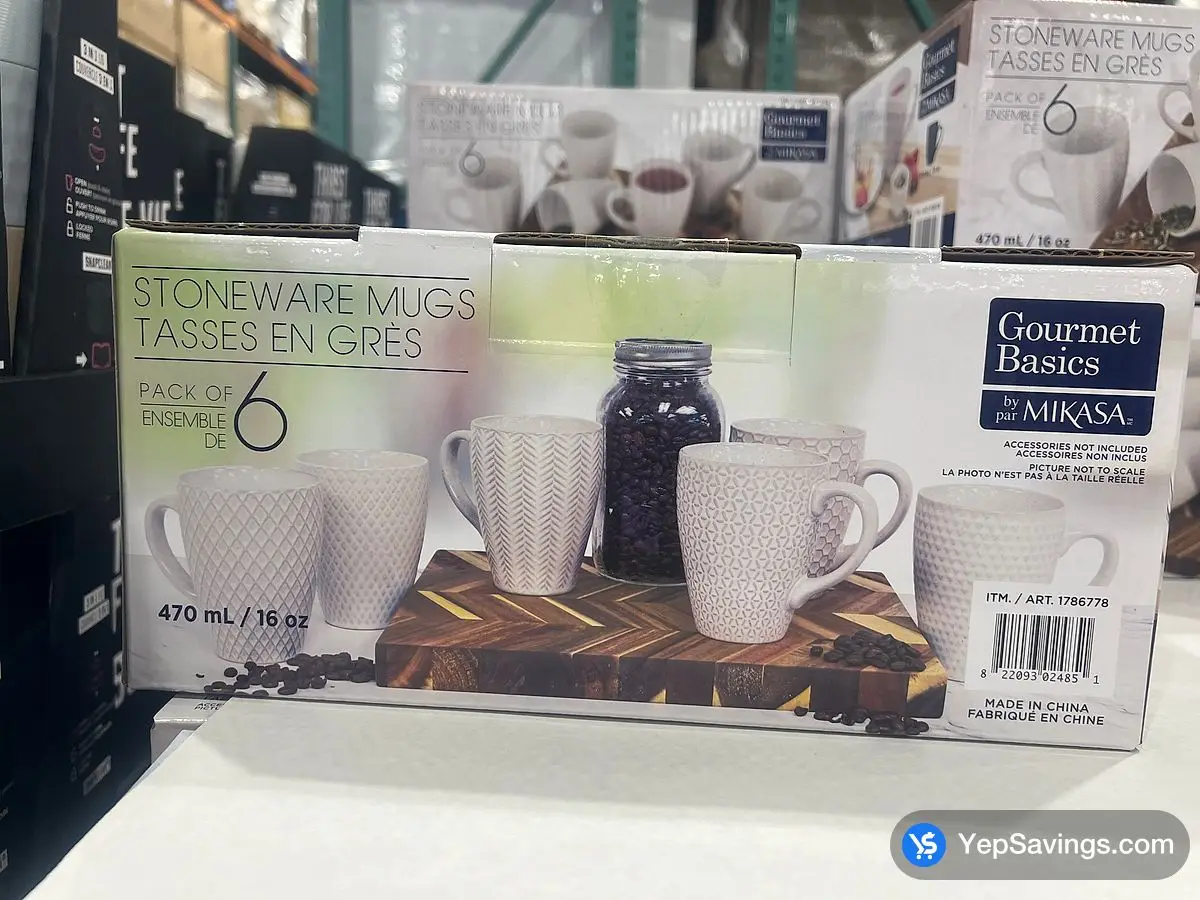 MIKASA STONEWARE MUGS 6 PIECES ITM 1786778 at Costco