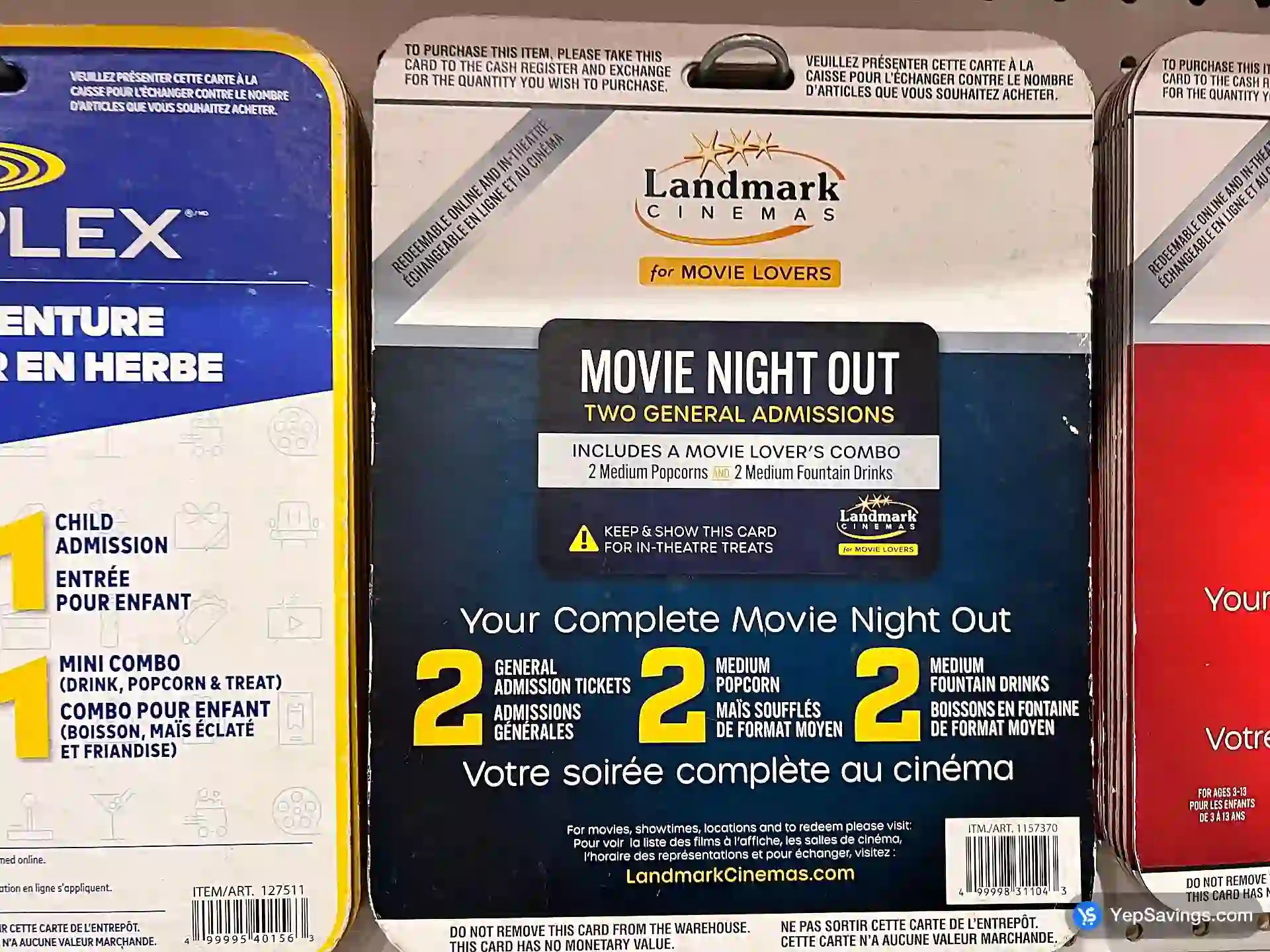Costco LANDMARK CINEMAS NIGHT OUT PACKAGE 2 ADULTS MOVIE PACKAGE - Canada (ITM 1157370)