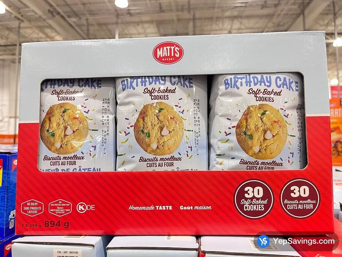 Costco MATT'S BAKERY BIRTHDAY CAKE COOKIES 3 x 297 g - Canada (ITM 1869106)