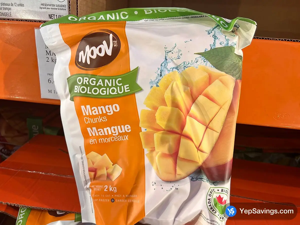 Costco MOOV ORGANIC MANGO CHUNKS 2 kg - Canada (ITM 315091)