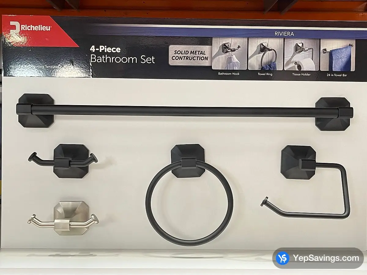 Costco RICHELIEU BATHROOM ACCESSORY SET 4-PIECES - Canada (ITM 1453023)