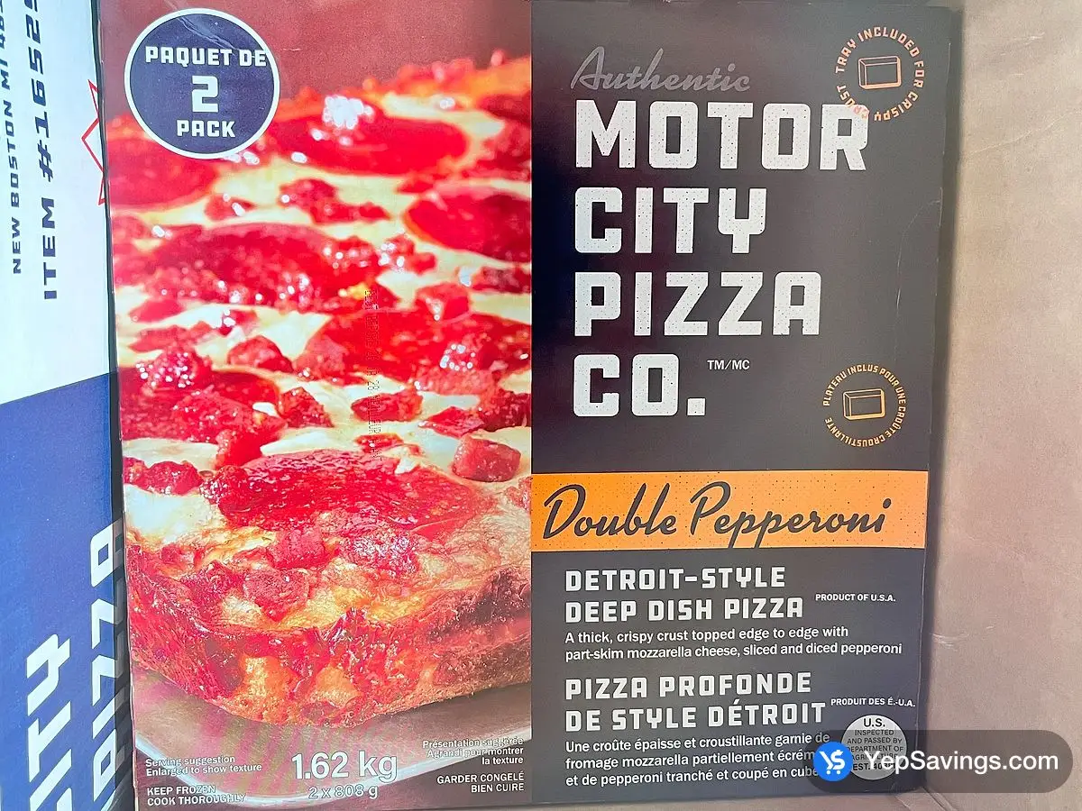 Costco MOTOR CITY PIZZA DEEP DISH PEPPERONI 2 x 808 g - Canada (ITM 1652977)