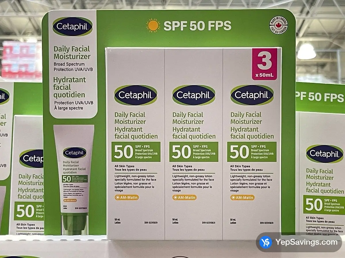 CETAPHIL DAILY FACIAL SPF 50 3 x 50 mL ITM 1757624 at Costco