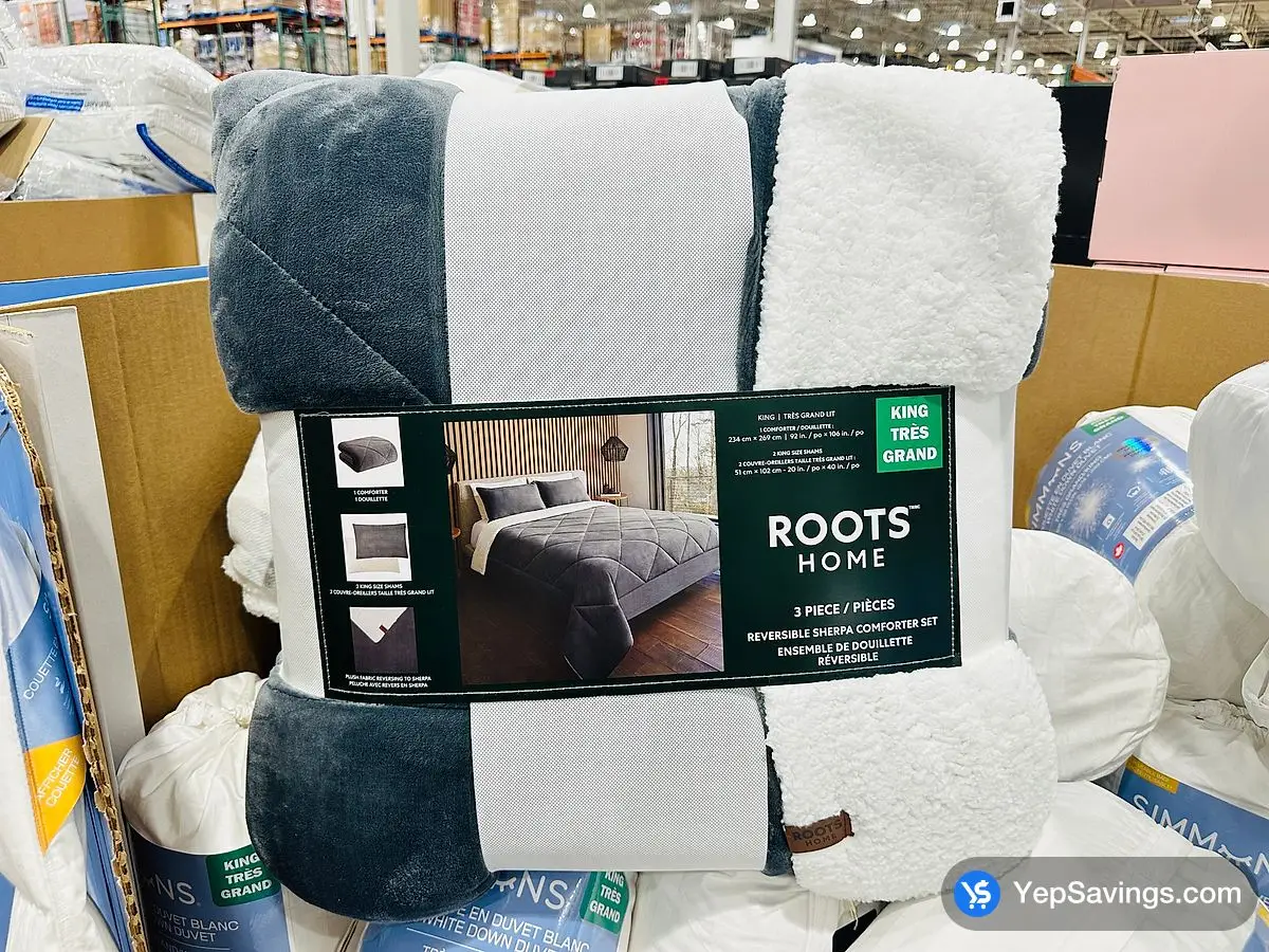 Costco ROOTS HOME COMFORTER SET KING - 3PC - Canada (ITM 3435402)