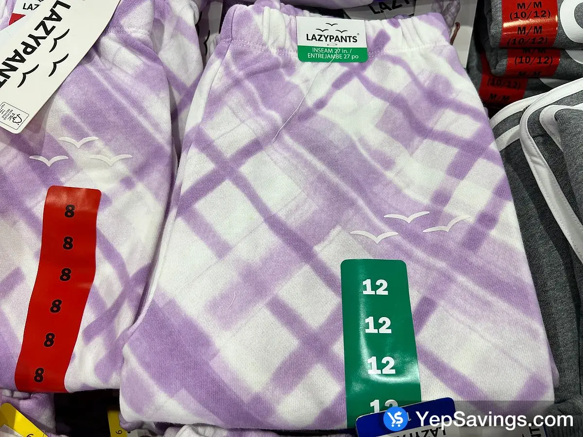 LAZYPANTS JOGGER KIDS SIZES 6-14 ITM 2558435 at Costco
