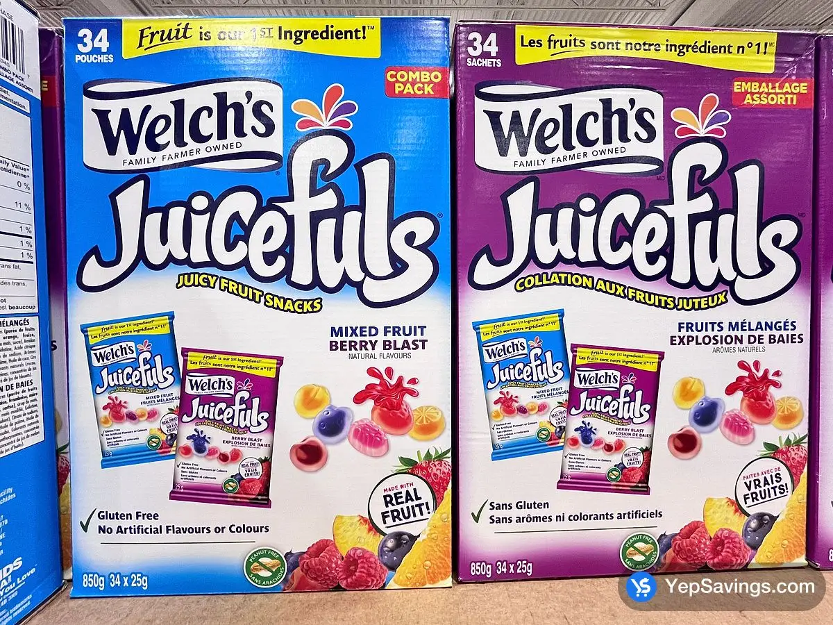 Costco WELCH'S JUICEFULS 34 x 25 g - Canada (ITM 1598581)