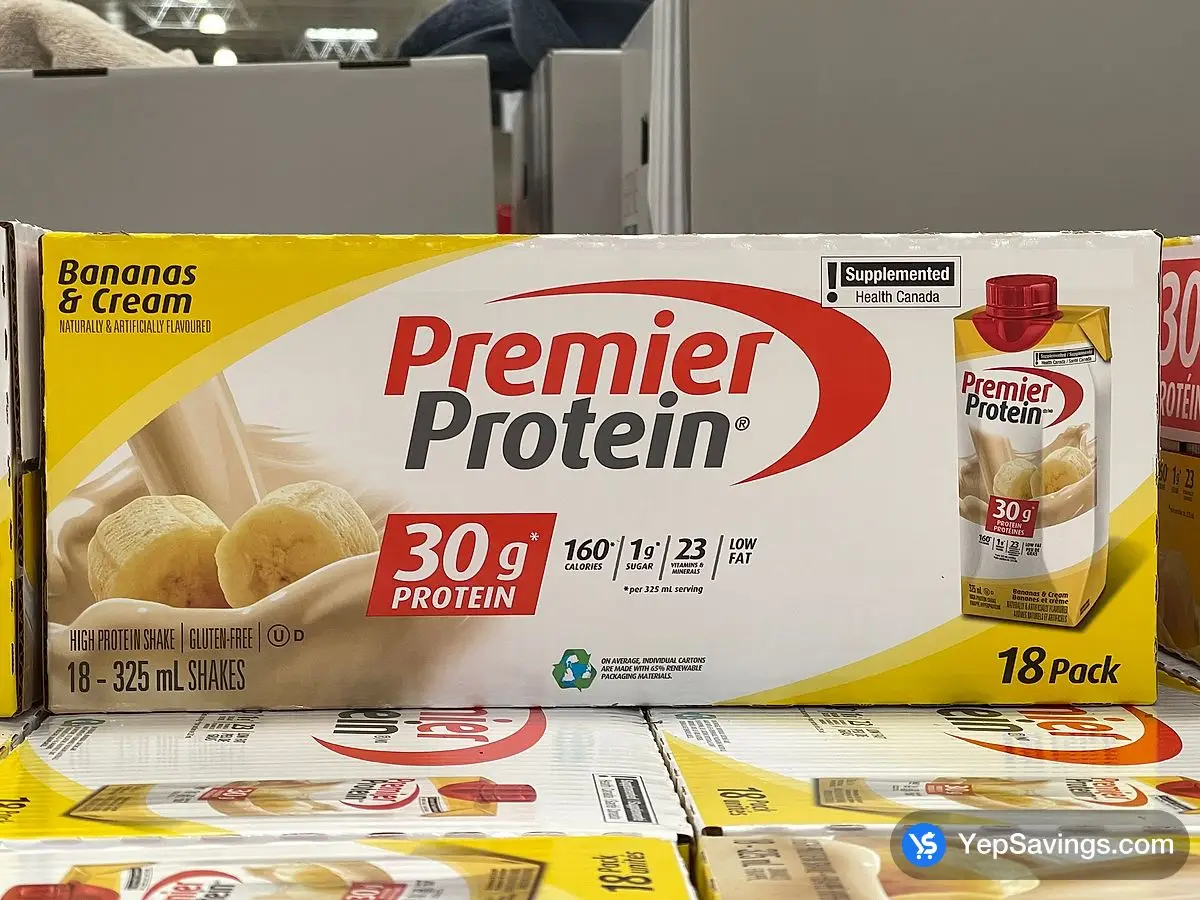 Costco PREMIER NUTRITION STRAWBERRY PROTEIN SHAKE 18 x 325 mL - Canada (ITM 1008090)