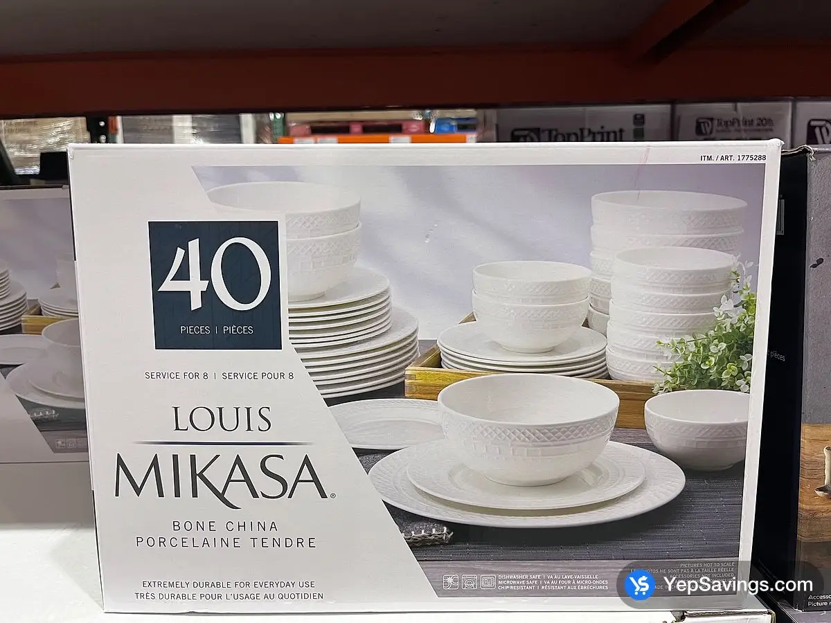 Costco MIKASA LOUIS BONE CHINA DINNERWARE 40 PIECES - Canada (ITM 1775288)