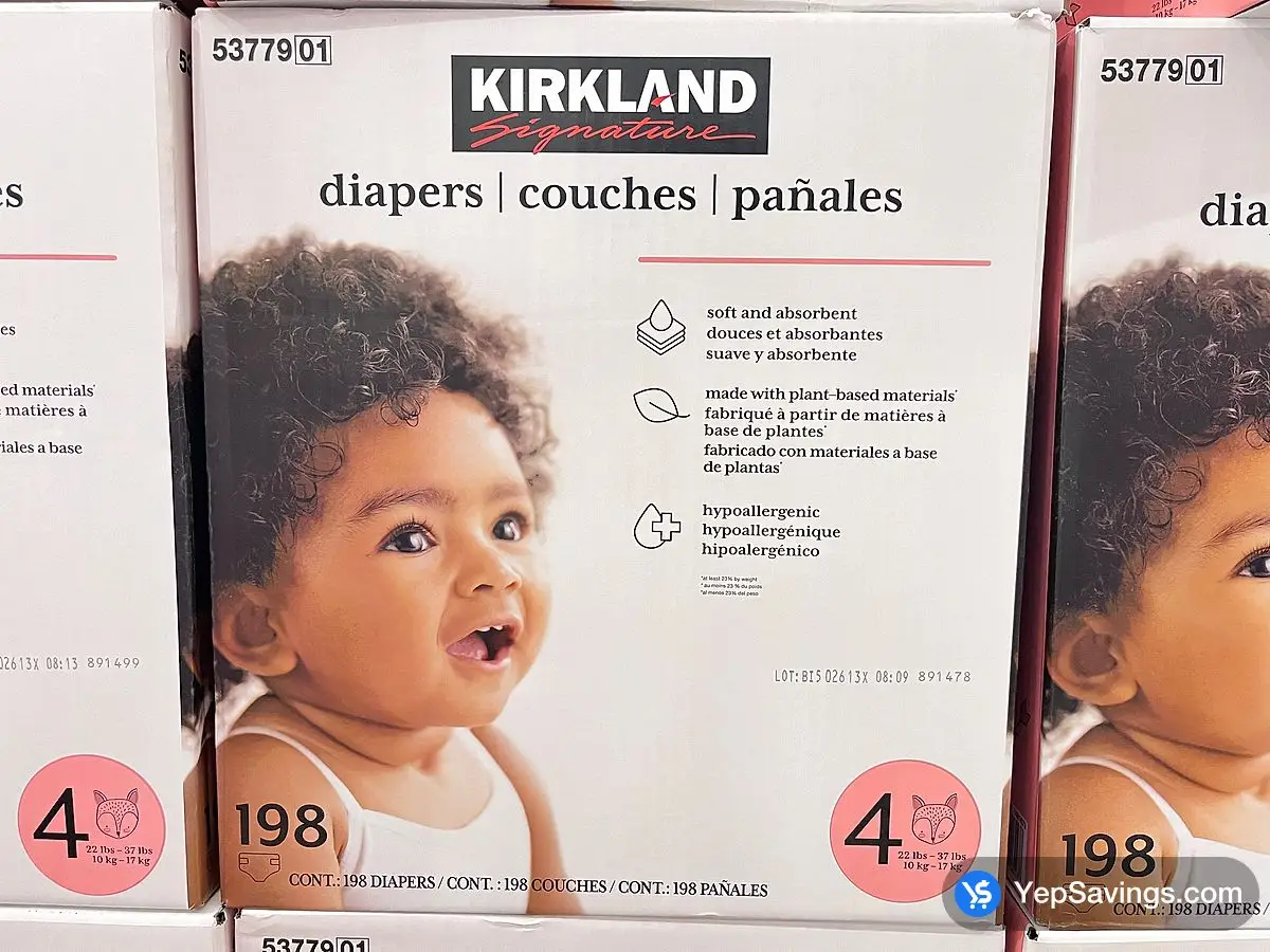 Costco KIRKLAND SIGNATURE DIAPERS SIZE 4 PACK OF 198 - Canada (ITM 1481673)