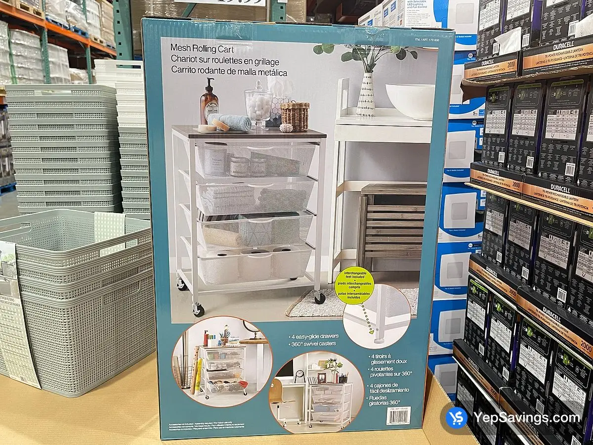 Costco EDIFICE ROLLING CART 4 - TIERED BASKETS - Canada (ITM 1751630)