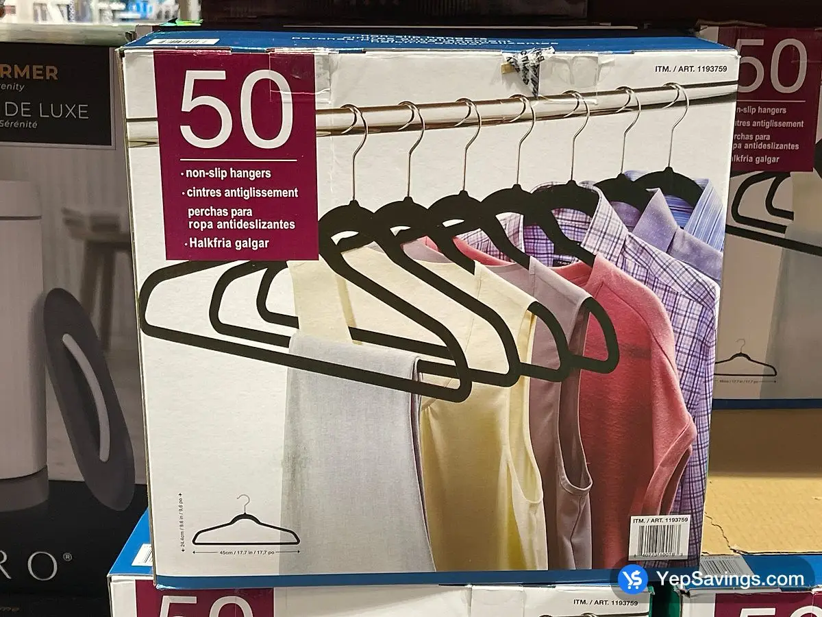 HANGERS NON SLIP PACK OF 50 ITM 1193759 at Costco