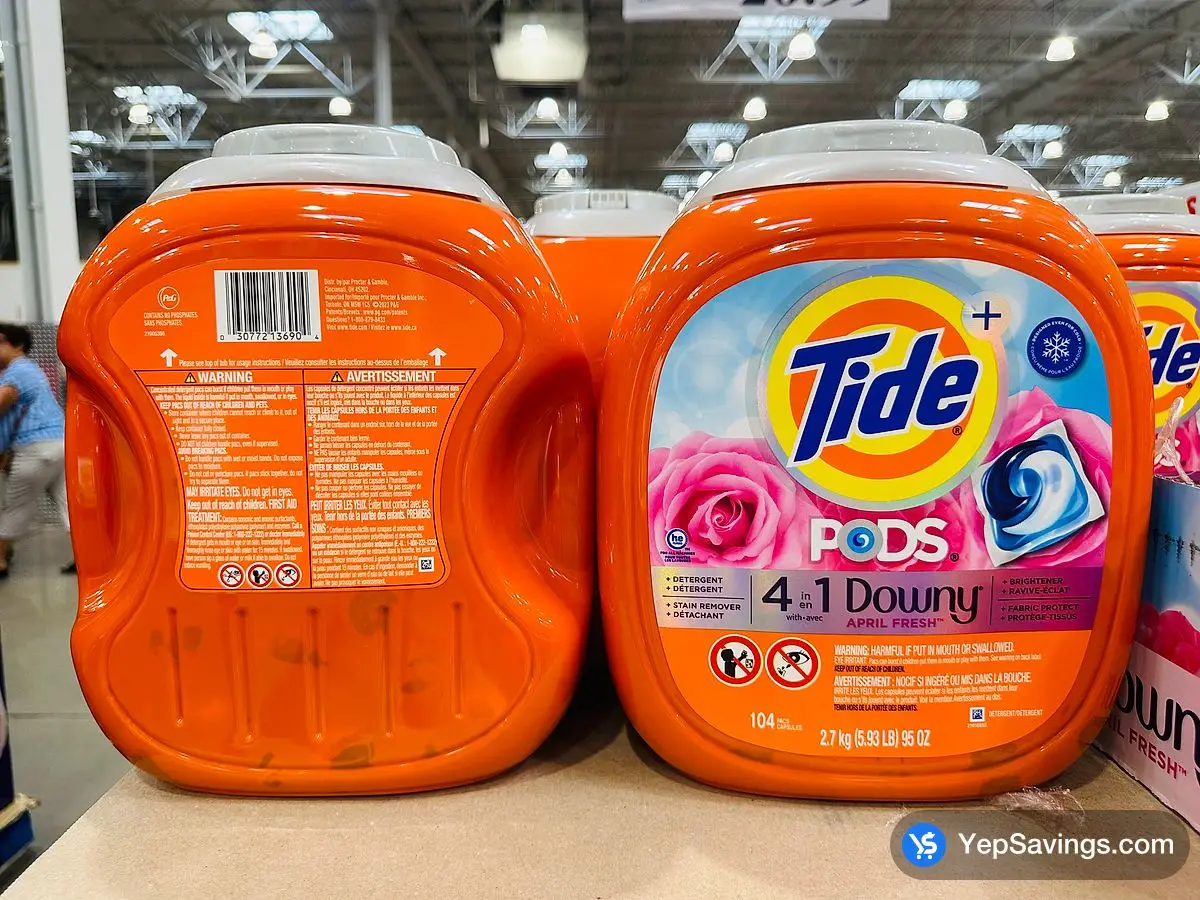 TIDE PODS WITH DOWNY PACK OF 104 ITM 2645656 at Costco