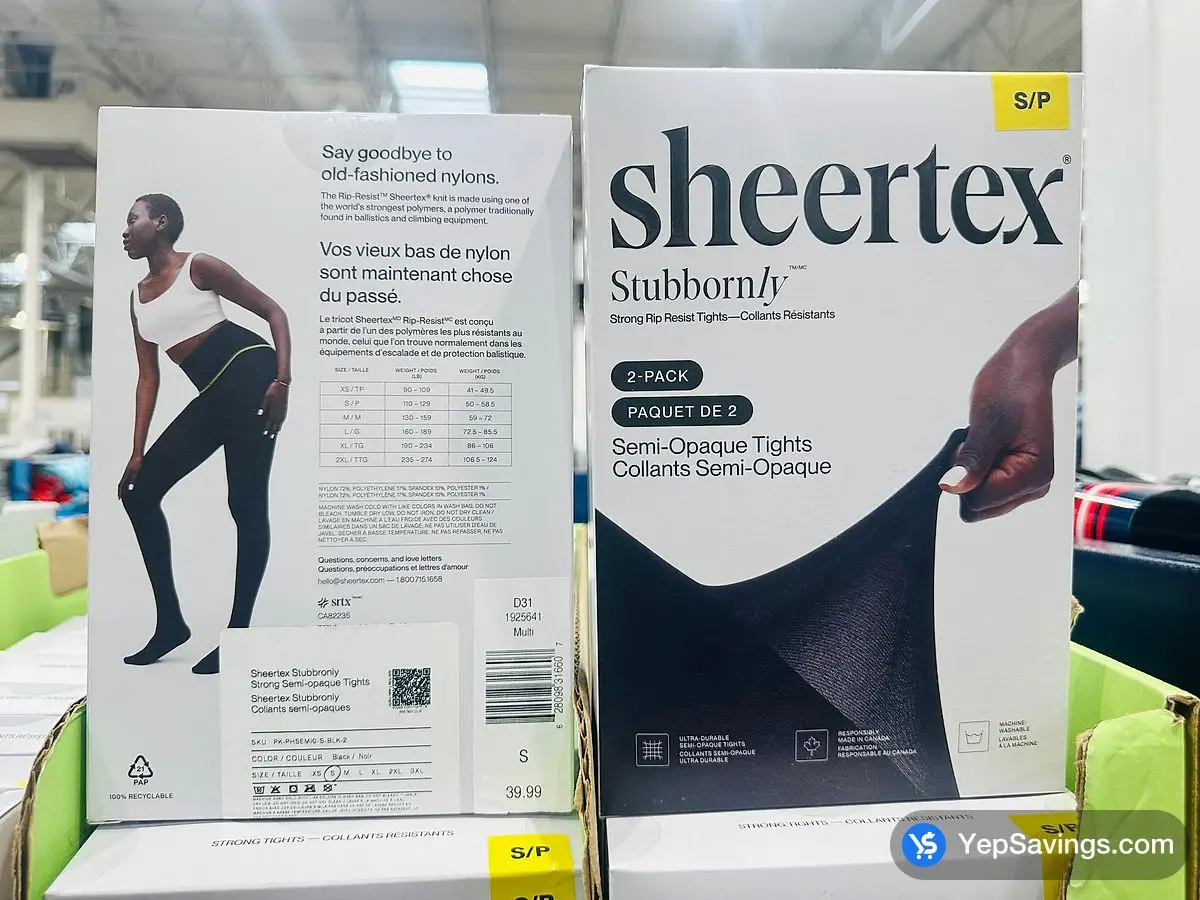 Costco SHEERTEX SEMI - OPAQUE TIGHTS 2PK WOMENS SIZES S - XL - Canada (ITM 1925641)