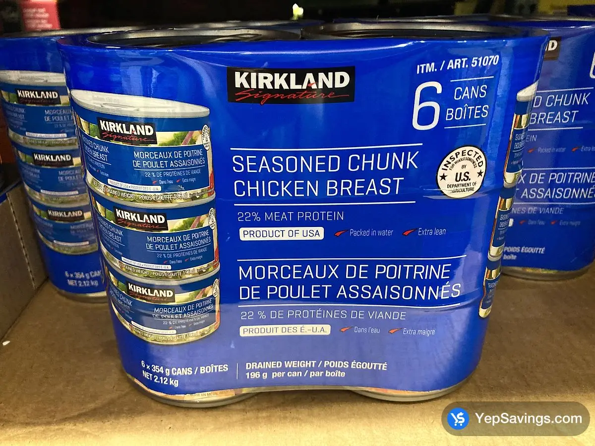 Costco KIRKLAND SIGNATURE CHICKEN BREAST 6 x 354 g - Canada (ITM 51070)