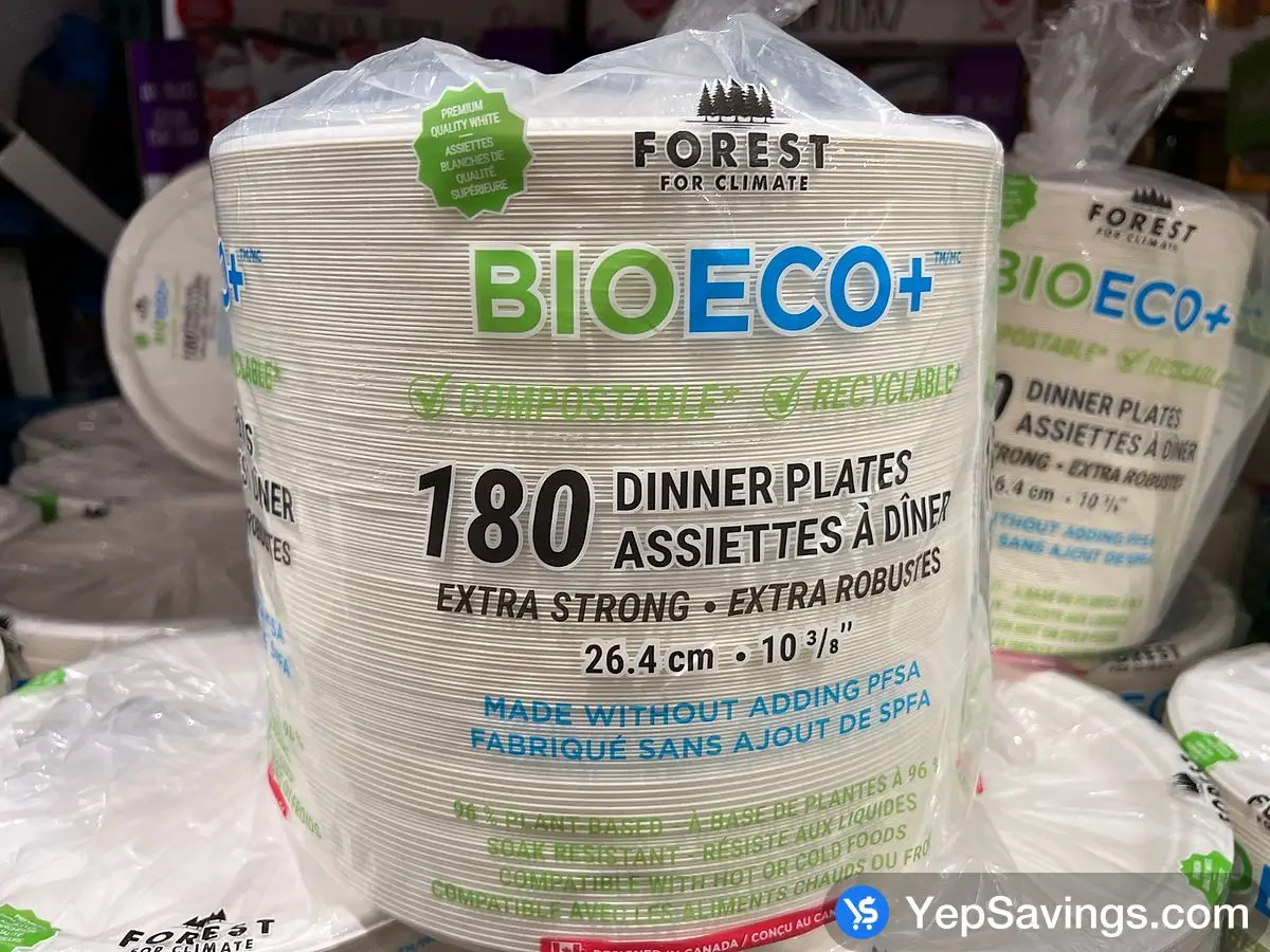 FOREST FOR CLIMATE BIOECO DINNER PLATES PACK OF 180 ITM 1719485 at Costco