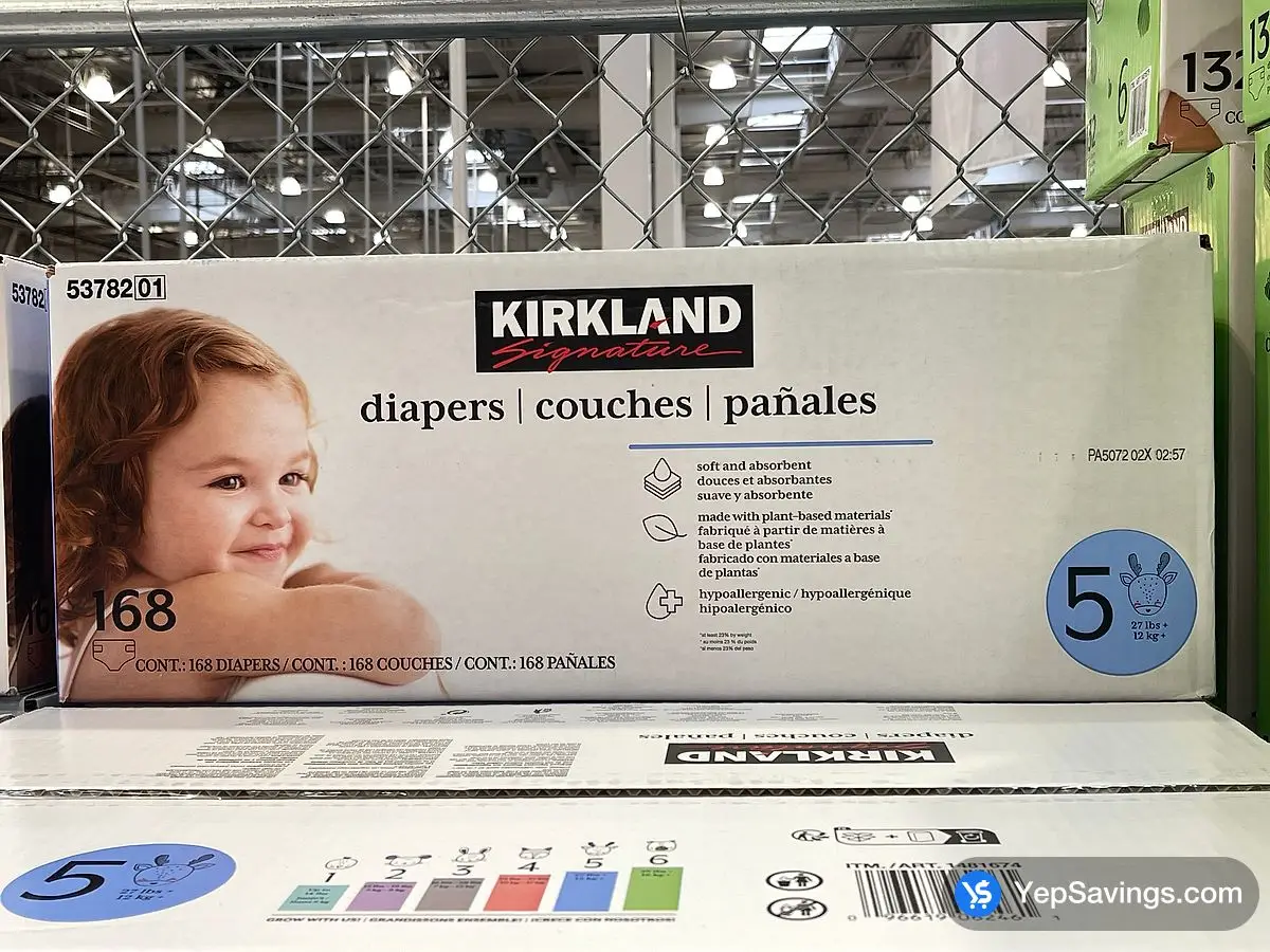 Costco KIRKLAND SIGNATURE DIAPERS SIZE 5 PACK OF 168 - Canada (ITM 1481674)