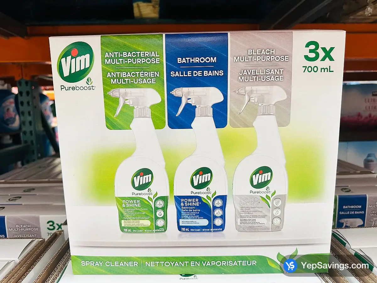 Costco VIM POWER & SHINE SPRAYS 3 x 700 mL - Canada (ITM 1835566)