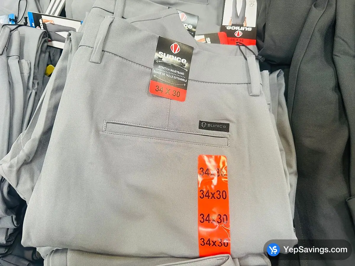 SUNICE PERFORMANCE PANT + MENS SIZES 30-42 ITM 1749925 at Costco