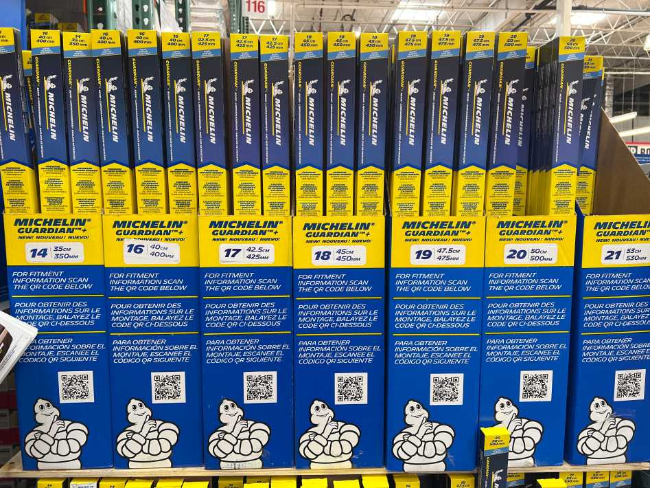 MICHELIN GUARDIAN + BEAM WIPER BLADES * 14 " to 28 " ITM 1680376 at Costco