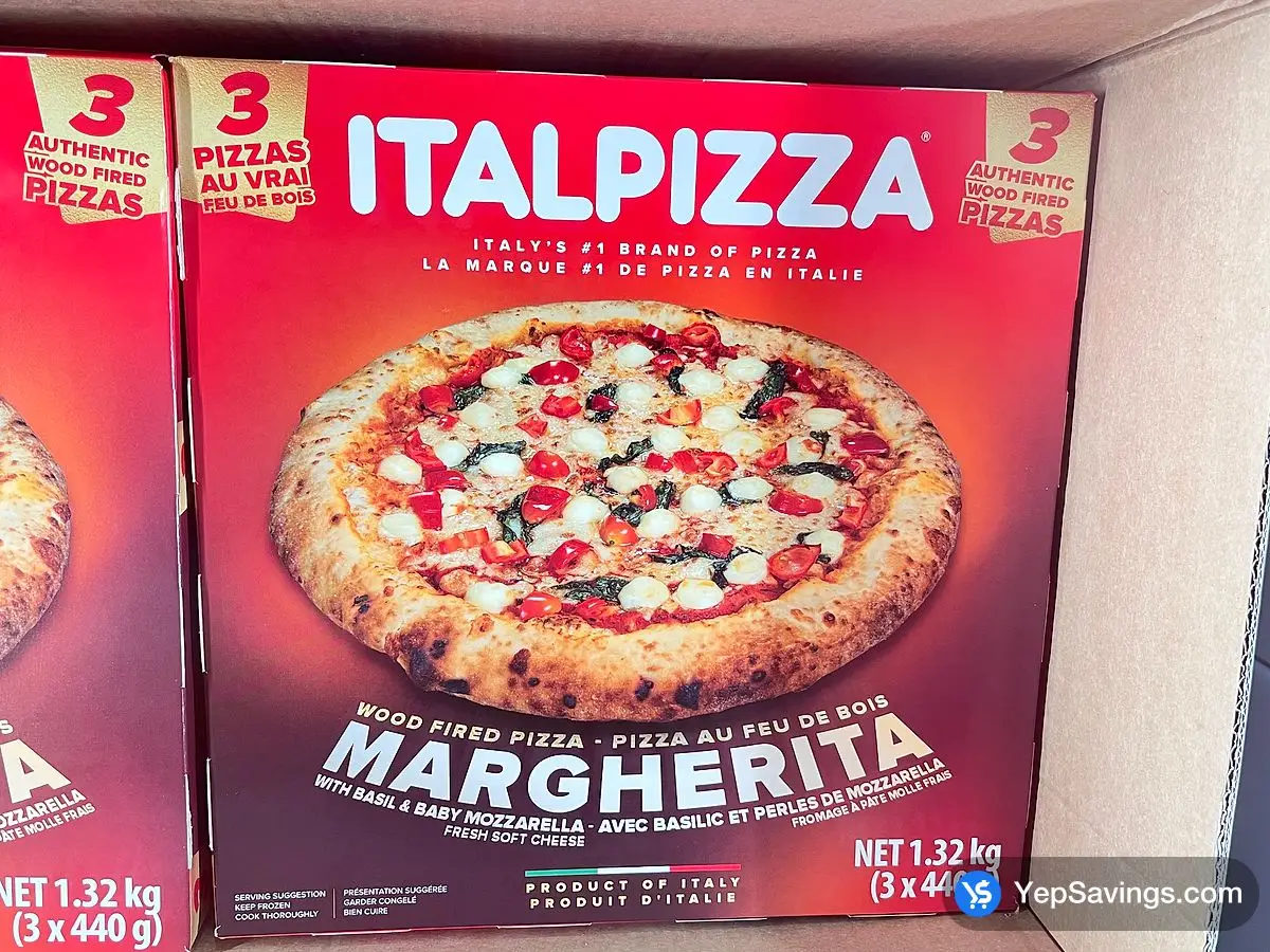 Costco ITALPIZZA MARGHERITA PIZZA 3 x 440g - Canada (ITM 1895875)