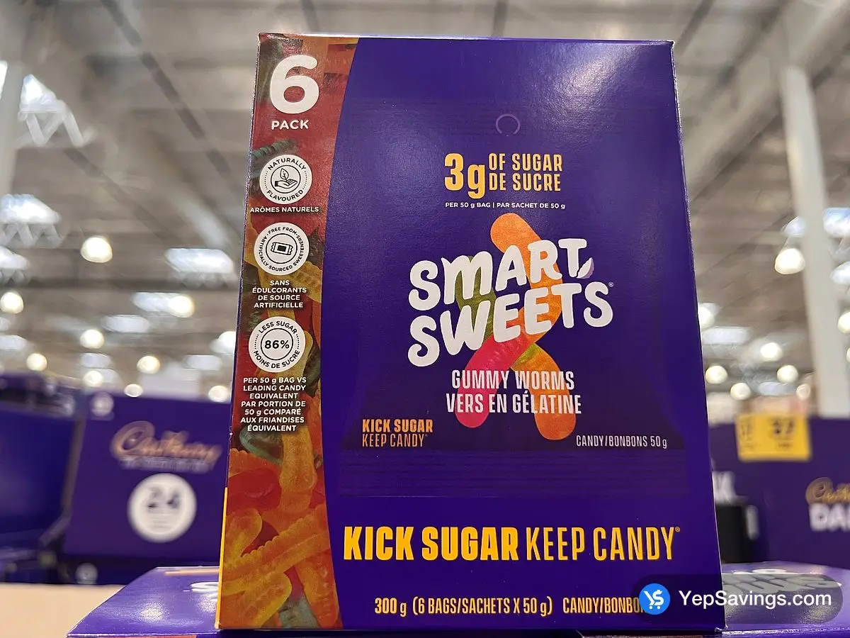 Costco SMART SWEETS GUMMY WORMS 6 x 50 g - Canada (ITM 1768073)