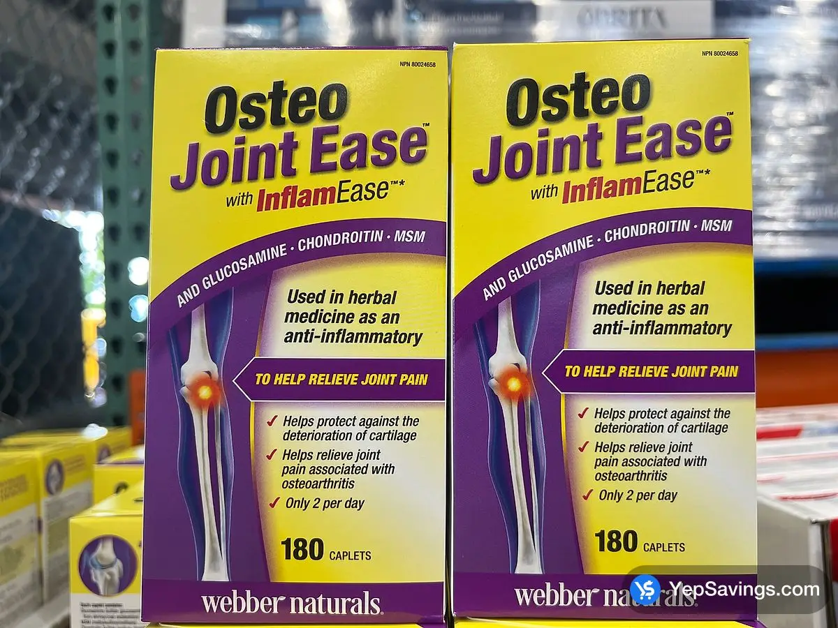 Costco WEBBER NATURALS OSTEO JOINT EASE 180 CAPLETS - Canada (ITM 655360)