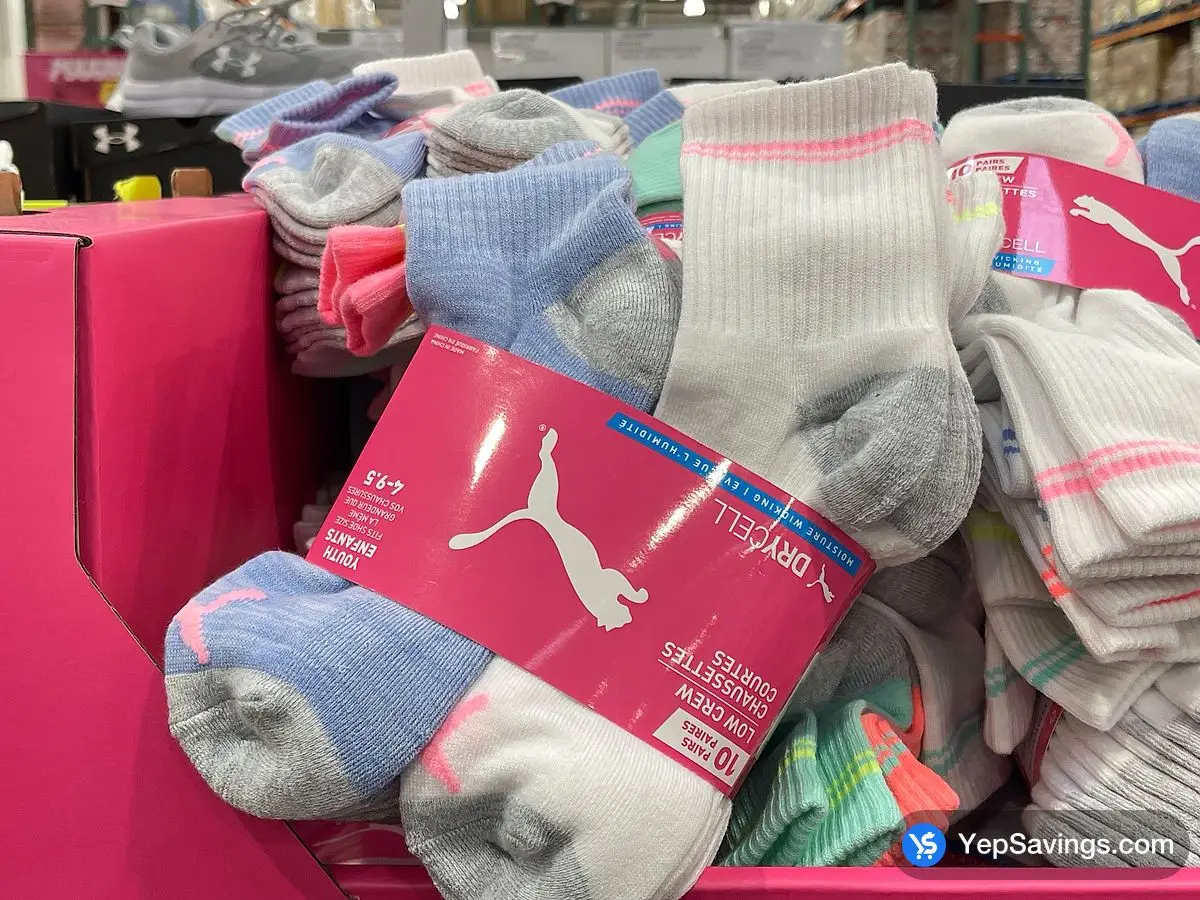 Costco PUMA LOW CREW SOCKS 10PK + KIDS SIZES 7-11 - Canada (ITM 1858601)