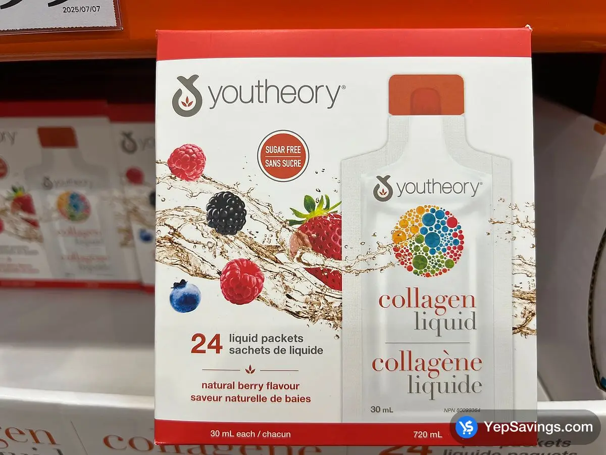 Costco YOUTHEORY LIQUID COLLAGEN 24 X 30ML POUCHES - Canada (ITM 2597730)