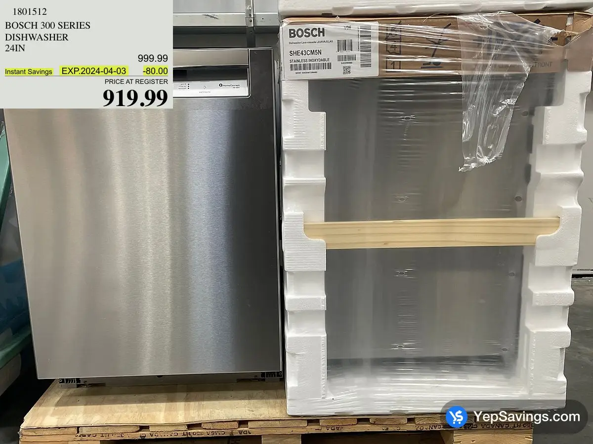 BOSCH 300 SERIES DISHWASHER 24IN at Costco South Saskatoon