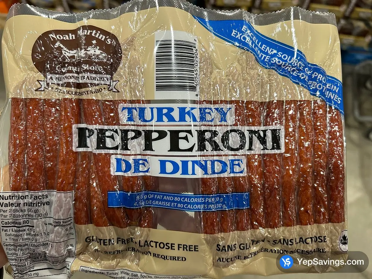 Costco NOAH MARTIN'S TURKEY PEPPERONI 600 g - Canada (ITM 1157275)