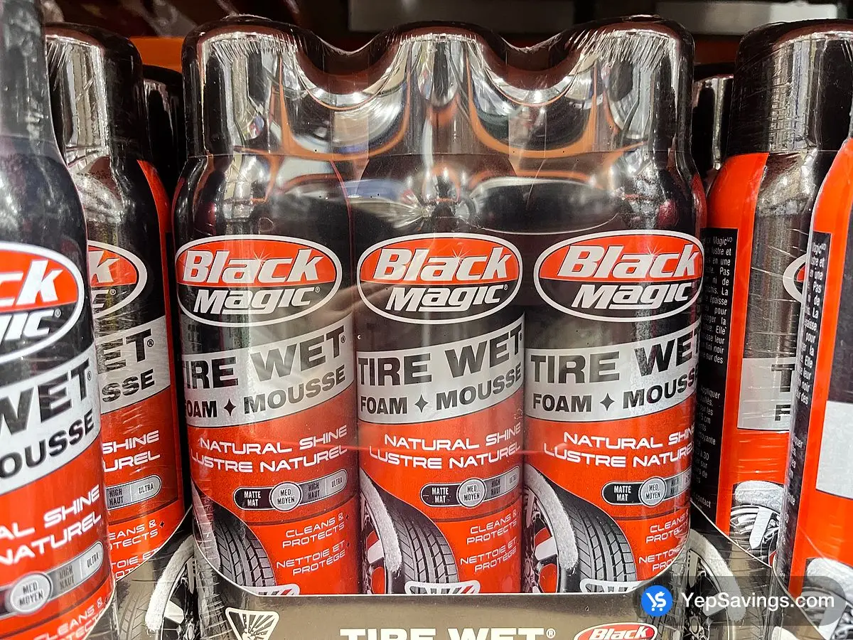Costco BLACK MAGIC WET SHINE TIRE FOAM PACK OF 3 x 510 g - Canada (ITM 1880980)