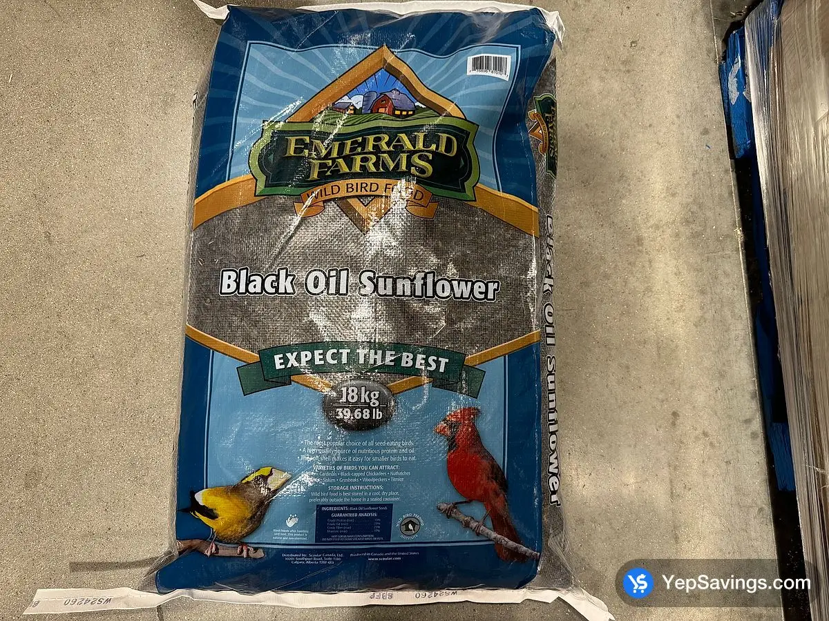 Costco WILD BIRD SUNFLOWER SEEDS 18 kg - Canada (ITM 133355)