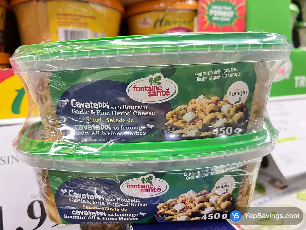 Costco FONTAINE SANTÉ CAVATAPPI & BOURSIN 2 x 450 g - Canada (ITM 1242424)