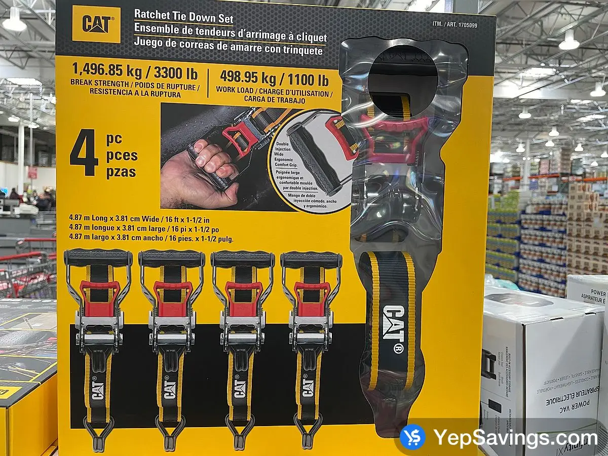 CAT RATCHET TIE DOWN SET PACK OF 4 ITM 1705099 at Costco