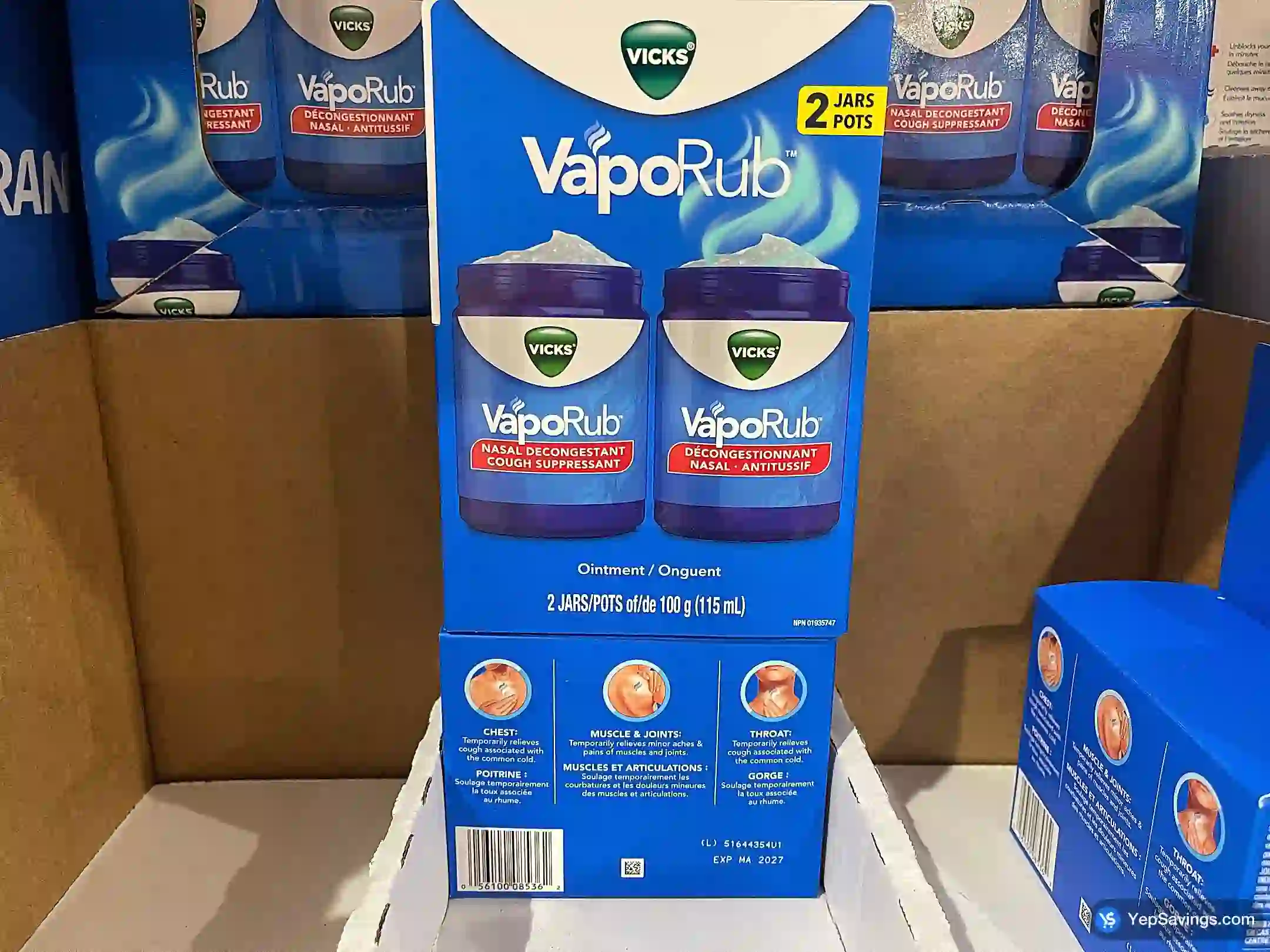 Costco VICKS VAPORUB 2 X 115 ML Limit of 3 per sale - Canada (ITM 2322438)