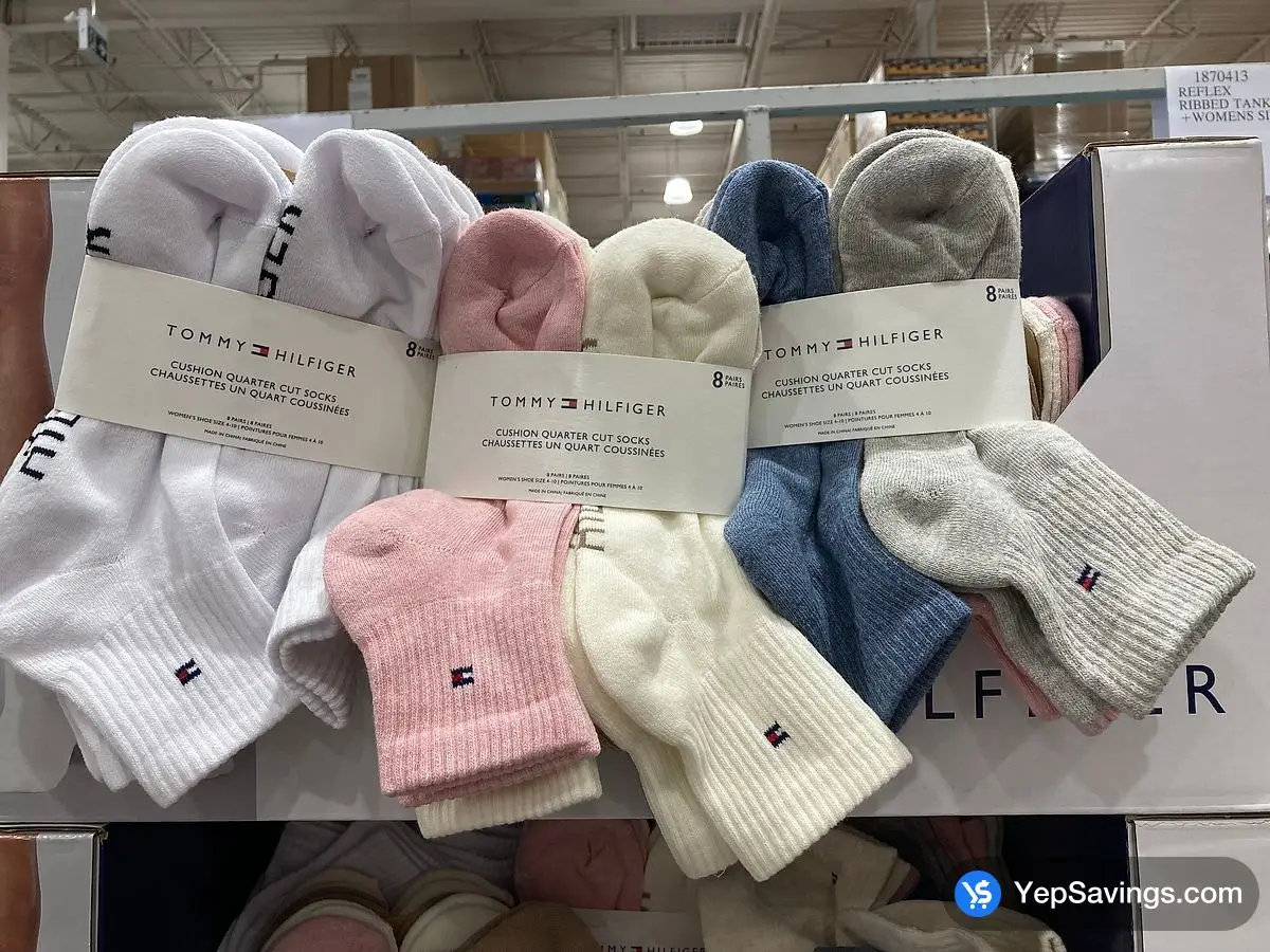 Costco TOMMY HILFIGER QUARTER SOCK 8PK LADIES SIZES 4-10 - Canada (ITM 2330055)