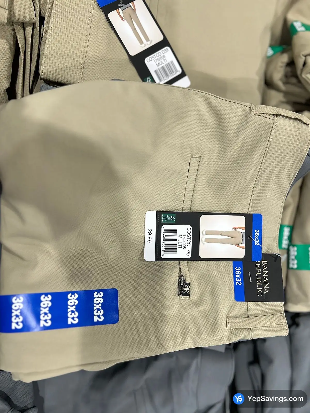 BANANA REPUBLIC TECH PANT + MENS SIZES 30-40 ITM 1752005 at Costco