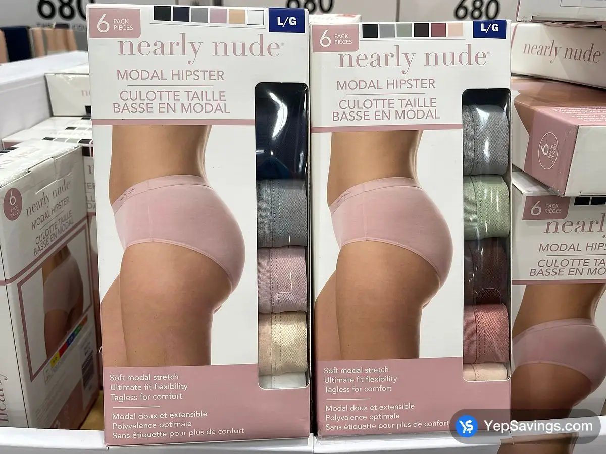 Costco NEARLY UDE MODAL HIPSTER 6PK + WOMENS SIZES L - XXL - Canada (ITM 2869290)