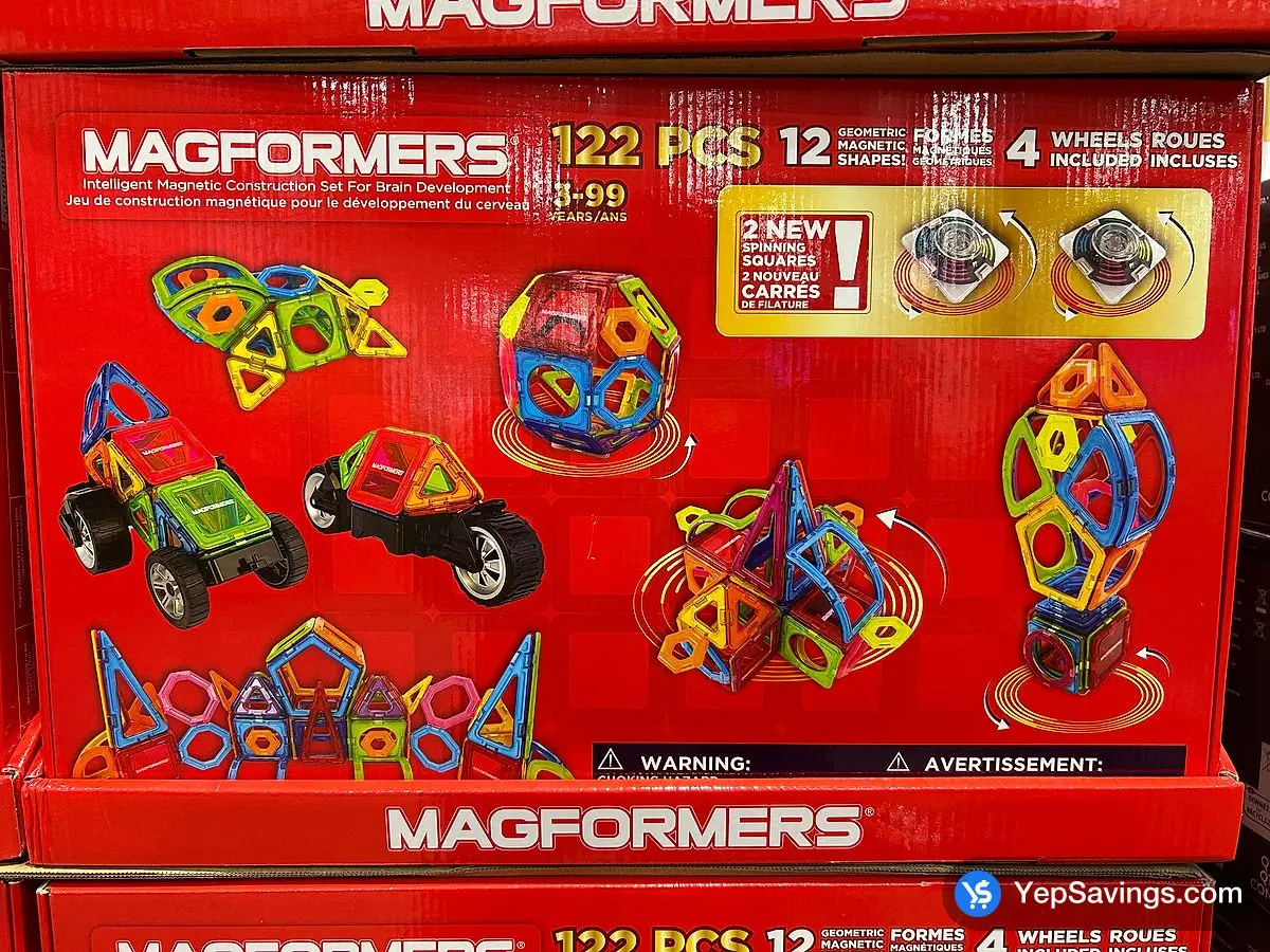 MAGFORMERS 120-Piece Deluxe Creative Set 15 authentic Different Magnetic Geometric Shapes