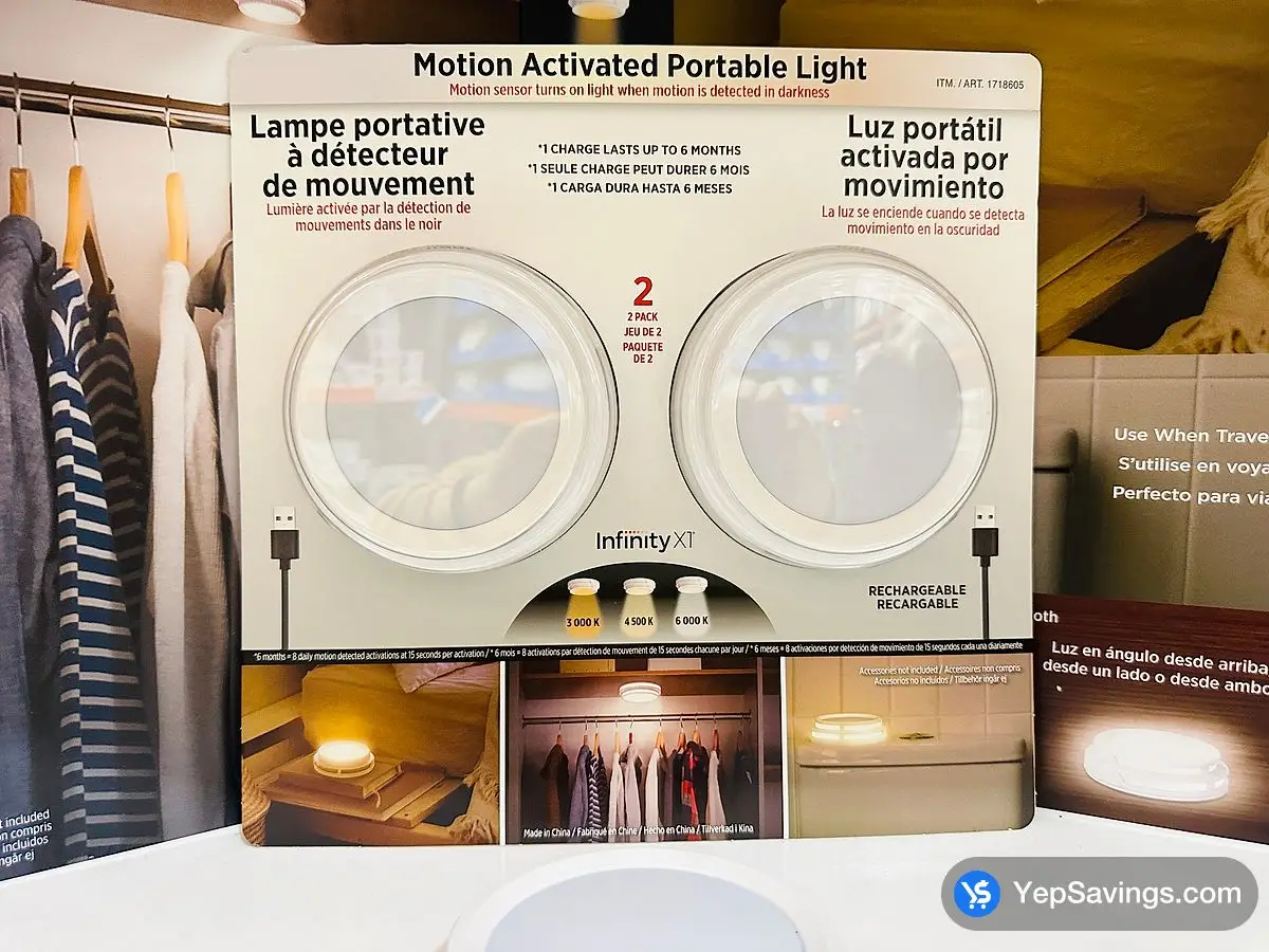 Costco INFINITY X1 RECHARGEABLE LIGHTS PACK OF 2 - Canada (ITM 1718605)