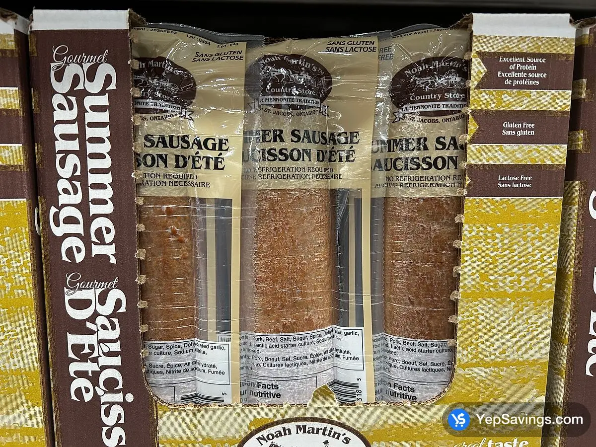 Costco NOAH MARTIN'S SUMMER SAUSAGE 750 g - Canada (ITM 1103947)