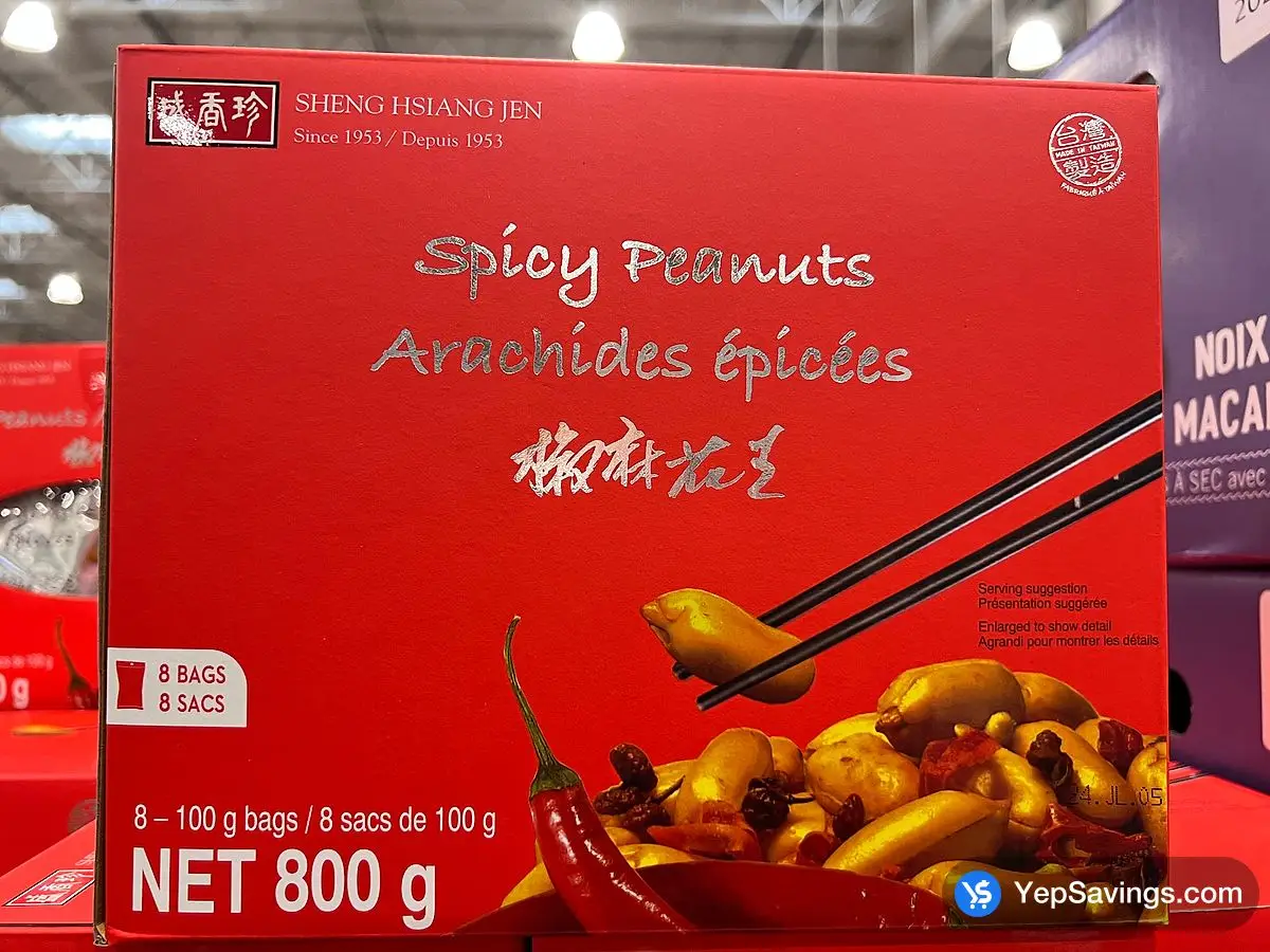 Costco SHENG HSING JEN SPICY PEANUTS 800 g - Canada (ITM 1882252)