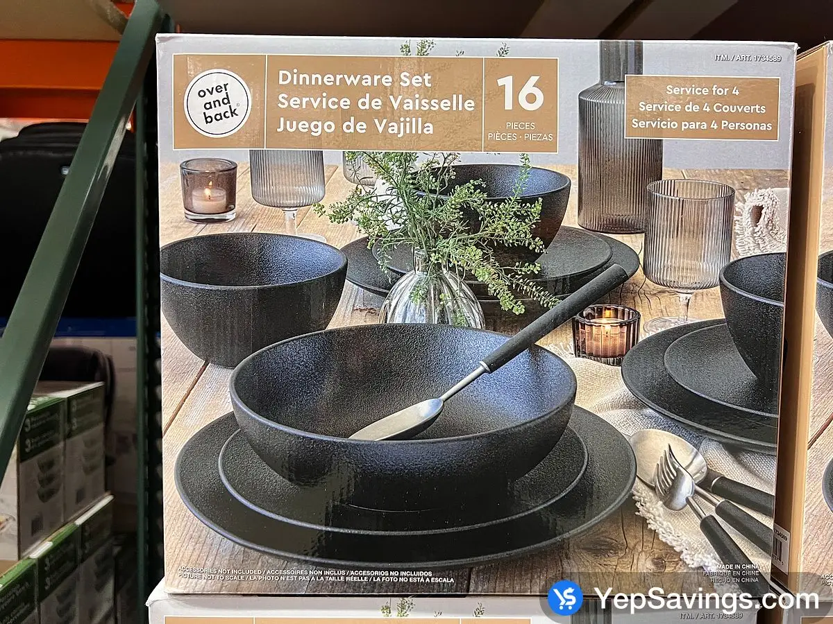 Costco OVER AND BACK STONEWARE DINNERWARE 16 PIECES - Canada (ITM 1734589)