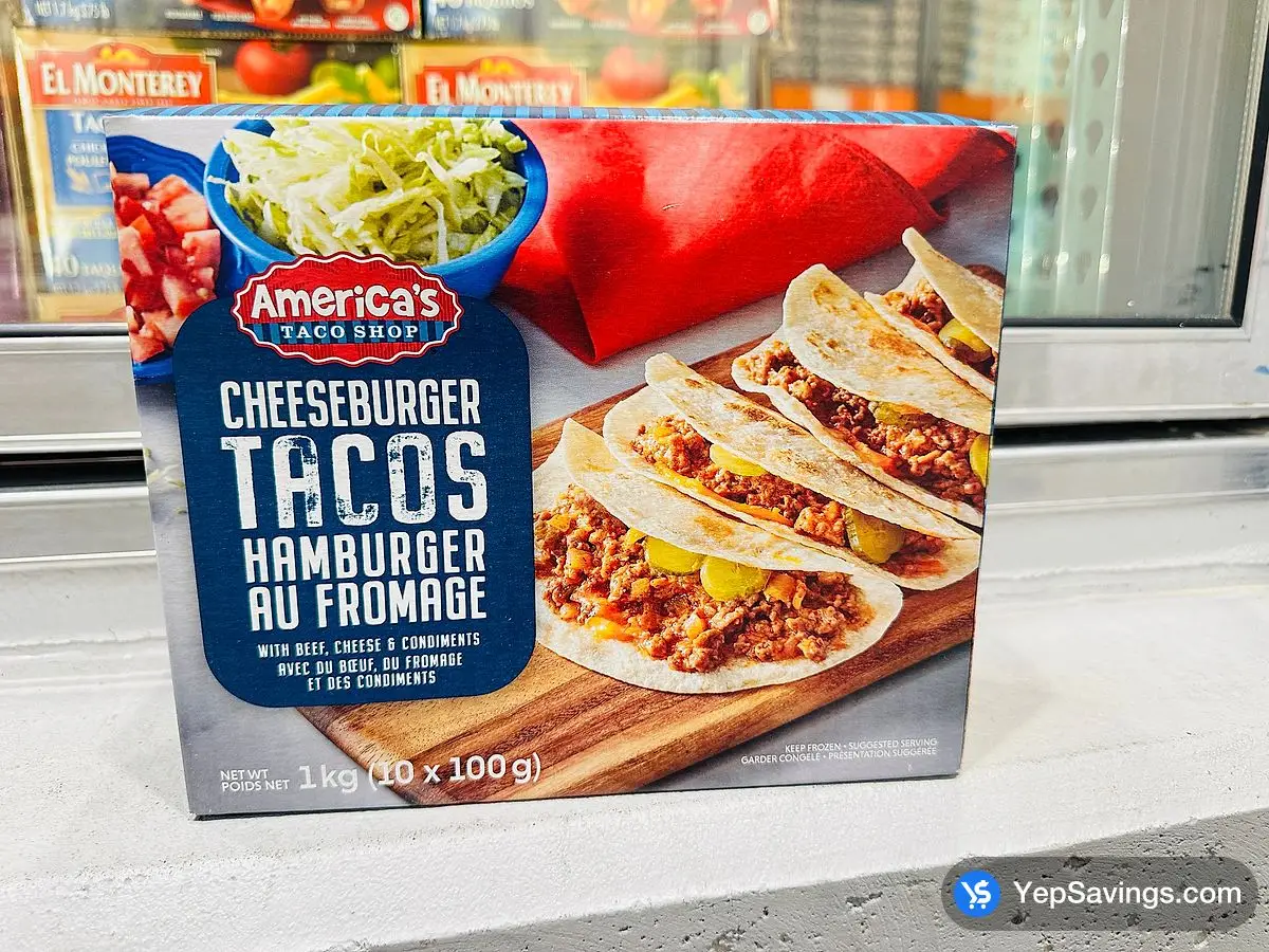 Costco AMERICA'S TACO SHOP CHEESEBURGER TACOS 10x100g - Canada (ITM 1845227)