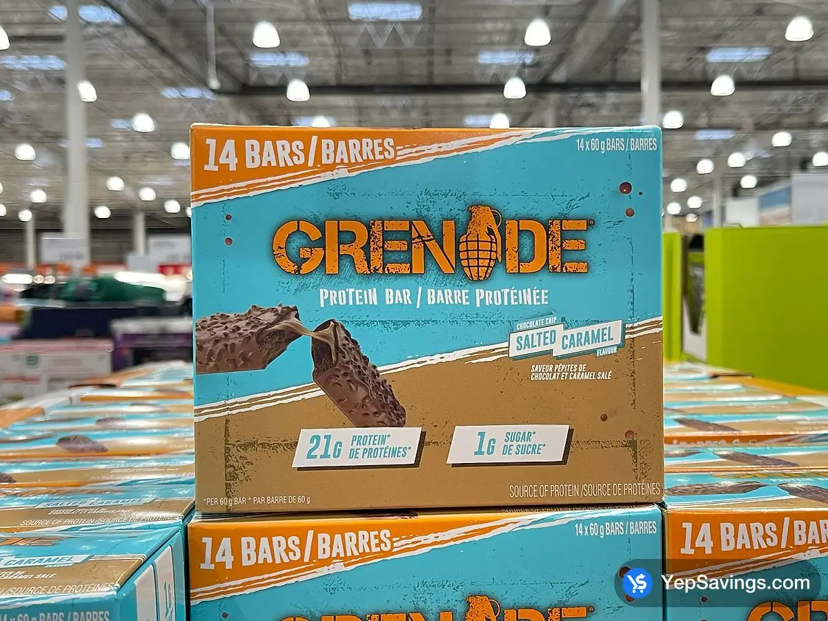Costco GRENADE PROTEIN BAR SALTED CARAMEL 14 x 60 g - Canada (ITM 4160015)