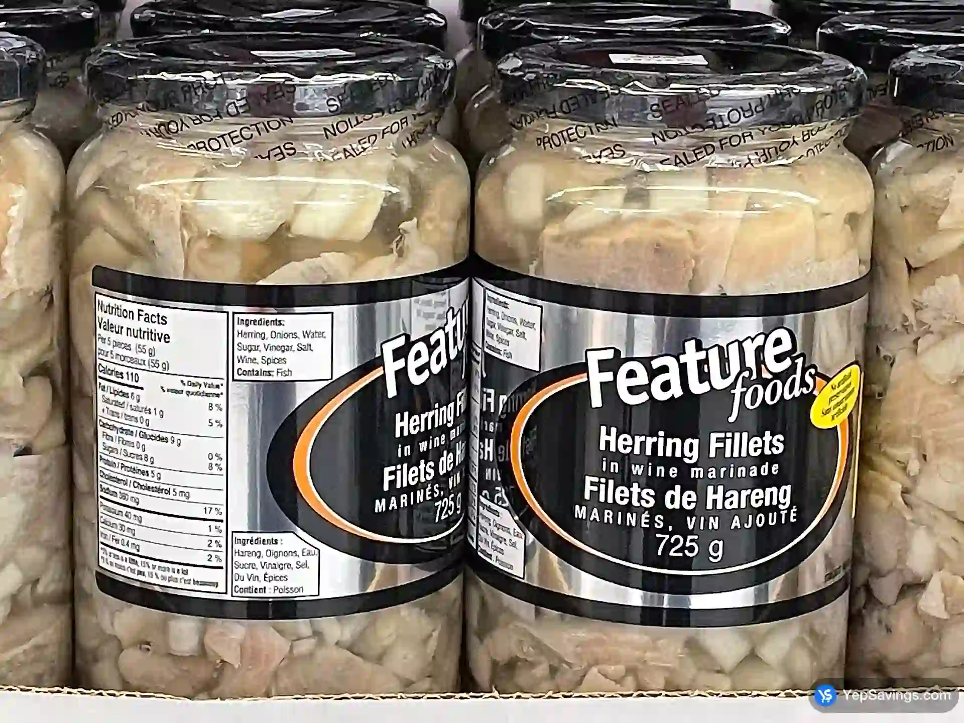 Costco FEATURE FOODS HERRING FILLETS 725 g - Canada (ITM 106528)