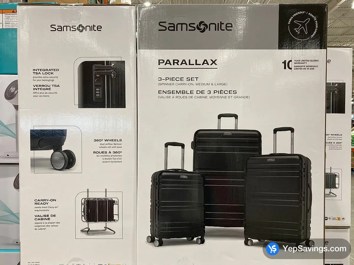 Costco SAMSONITE PARALLAX LUGGAGE 3 PIECE - Canada (ITM 1345335)