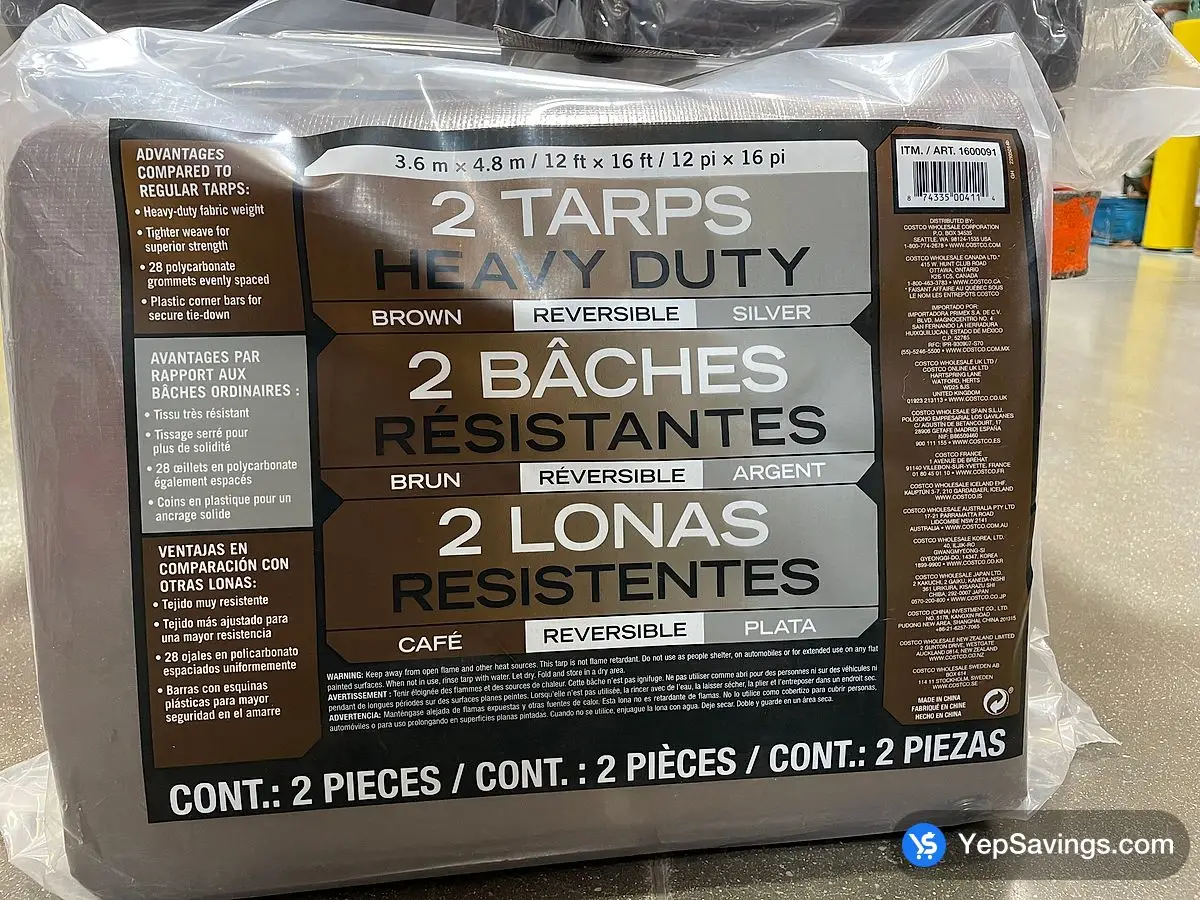 Costco GYOHA 12 FT X 16 FT TARPS PACK OF 2 - Canada (ITM 1600091)