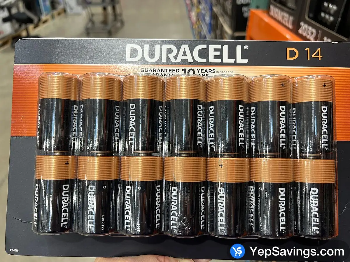 DURACELL "D" BATTERIES PACK OF 14 ITM 3456704 at Costco