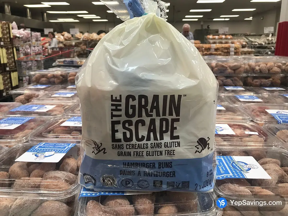 Costco THE GRAIN ESCAPE HAMBURGER BUNS 8 x 82 g - Canada (ITM 1834902)